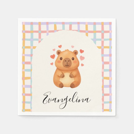 Süße Capybara-Baby-Party Serviette (Vorderseite)