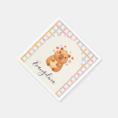 Süße Capybara-Baby-Party Serviette (Ecke)