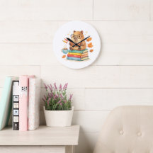 Süße Capybara beim Lesen von Büchern Aquarell