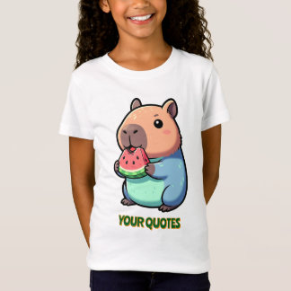 Süße Capybara beim Wassermelonenessen T-Shirt