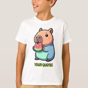 Süße Capybara beim Wassermelonenessen T-Shirt