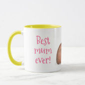 Süße Capybara 'beste Mutter ever' Tasse (Links)