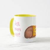 Süße Capybara 'beste Mutter ever' Tasse (Vorderseite Links)