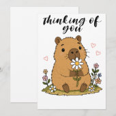 Süße Capybara Dankeskarte (Vorne/Hinten)