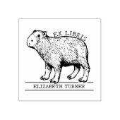 Süße Capybara Ex Libris Buch Gummistempel (Prägung)