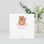 Süße Capybara-Geburtstags-Personalisierte Danke (Stehend Vorderseite)