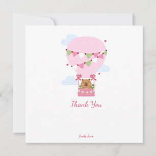 Süße Capybara-Geburtstags-Personalized-Dankeschön Dankeskarte