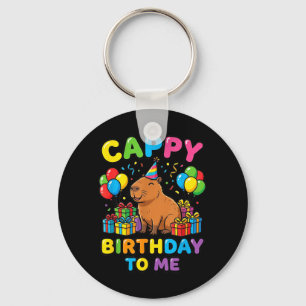 Süße Capybara-Geburtstagsfeier Mädchen Niedliches Schlüsselanhänger