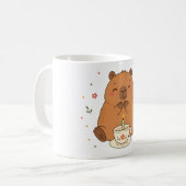 Süße Capybara-Geburtstagskerze Teetasse Tasse (Vorderseite Links)