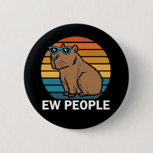 Süße Capybara ironische anti-soziale Stimmung lust Button