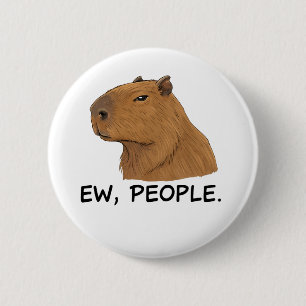 Süße Capybara ironische anti-soziale Stimmung lust Button