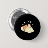 Süße Capybara Kawaii Schlafanzug Sleepybara Katze Button (Vorne & Hinten)