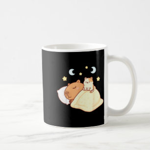 Süße Capybara Kawaii Schlafanzug Sleepybara Katze Kaffeetasse