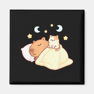 Süße Capybara Kawaii Schlafanzug Sleepybara Katze Magnet