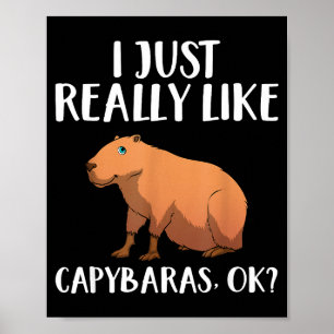 Süße Capybara-Kunst für Männer Frauen Kinder Tier  Poster