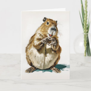 Süße Capybara-Liebesgeste Karte
