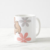 Süße Capybara mit Blume Kaffeetasse (VorderseiteRechts)