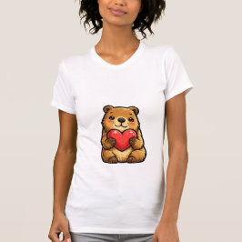 Süße Capybara mit Herz Kawaii Capybara  T-Shirt