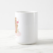Süße Capybara Personalisierte Rosa Kaffeetasse (Mittel)