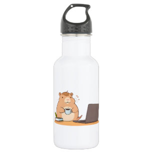 Süße Capybara-Programmierer-Coffee-Laptop-Design Edelstahlflasche