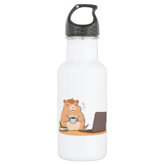 Süße Capybara-Programmierer-Coffee-Laptop-Design Edelstahlflasche
