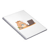 Süße Capybara-Programmierer-Coffee-Laptop-Design Notizblock (Rechte Seite)