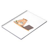 Süße Capybara-Programmierer-Coffee-Laptop-Design Notizblock (Linke Seite)