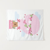 Süße Capybara Rosa Geburtstagsfeier Wandteppich (Vorderseite (Horizontal))