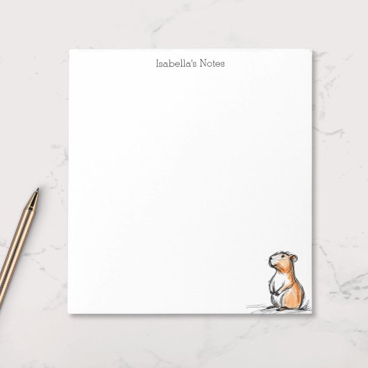 Süße Capybara-Skizze  Notizblock