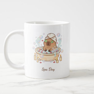 Süße Capybara-Spa-Tages-Tasse – Lustiges Selbstfür Jumbo-Tasse