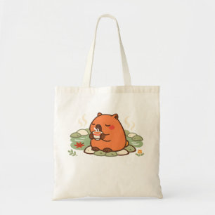 Süße Capybara-Teepause-Onsen-Heißquellen-Tasche Tragetasche