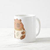 Süße Capybara umarmt Kaffeetasse Tasse (VorderseiteRechts)