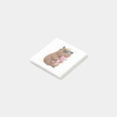 Süße Capybara-umarmt-Teddybär-Post-it-Notizen Post-it Klebezettel (angewinkelt)
