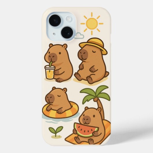 Süße Capybaras Case-Mate iPhone Hülle (Rückseite)