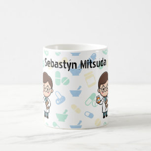 Süße Cartoon-Apotheker personalisierte Tasse   Ben