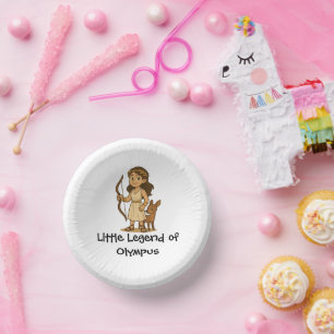 Süße Cartoon-Artemis-Baby-Kleine Legende des Olymp Pappteller