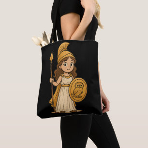 Süße Cartoon-Athena – Griechische Göttin Mythologi Tasche
