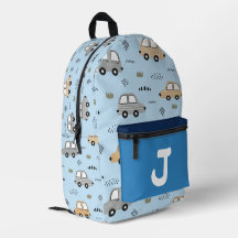 Süße Cartoon-Autos Personalisiertes Monogramm Kind