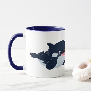 Süße Cartoon-Baby-Schwertwal-Kaffeetasse Tasse