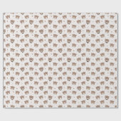 Süße Cartoon-Bären-Muster-Wrap-Rolle Geschenkpapier (Flach)