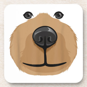 Süße Cartoon-Bärengesicht-Kopf-Kostüm-Party Getränkeuntersetzer