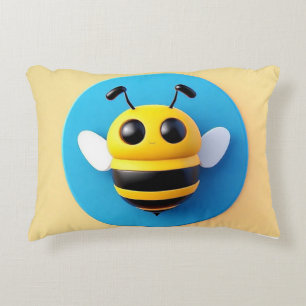 Süße Cartoon-Bienen-Illustration Dekokissen