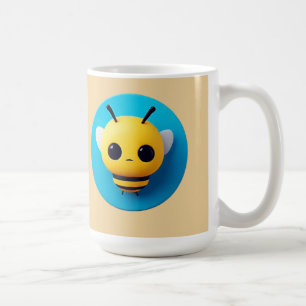 Süße Cartoon-Bienen-Illustration Kaffeetasse