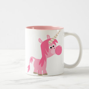 Süße Cartoon-Bubble-Gum-Einhorn-Tasse Zweifarbige Tasse
