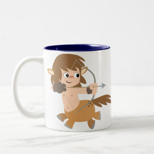 Süße Cartoon-Centaur-Schütze-Tasse Zweifarbige Tasse