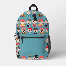 Süße Cartoon-Charaktere-Rucksack Bedruckter Rucksack