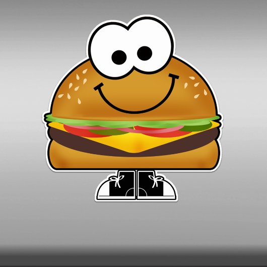 Süsse Cartoon Cheeseburger Vinyl Sticker