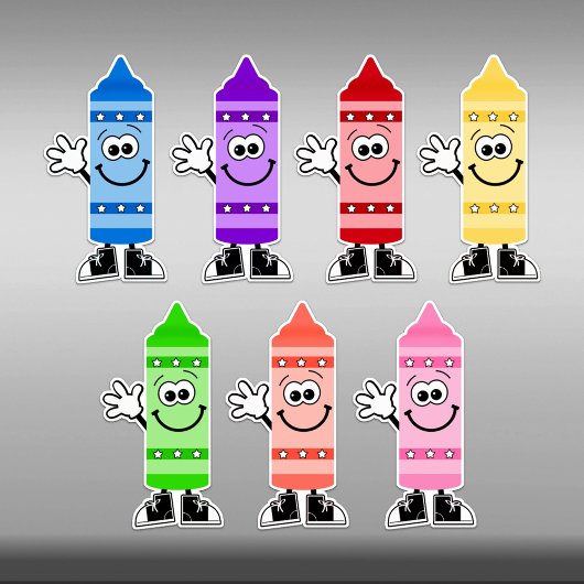 Süsse Cartoon Crayons Vinyl Stickers Aufkleber