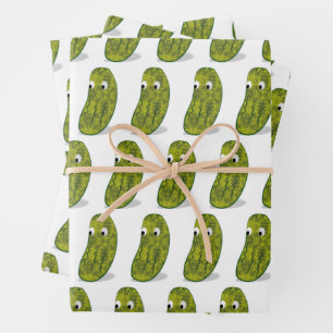 Süße Cartoon-Eingemachte-Zurken-Zeichnung Geschenkpapier Set
