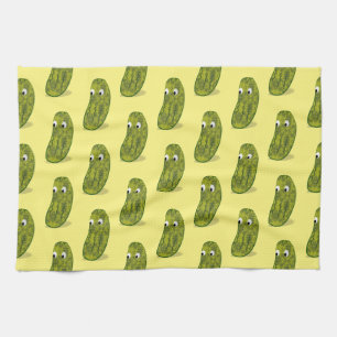 Süße Cartoon-Eingemachte-Zurken-Zeichnung Geschirrtuch